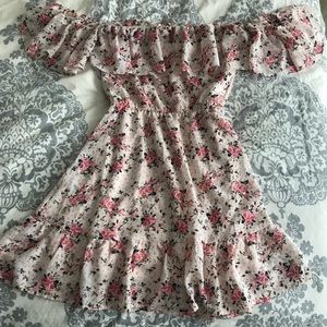 Floral Off the Shoulder Dress